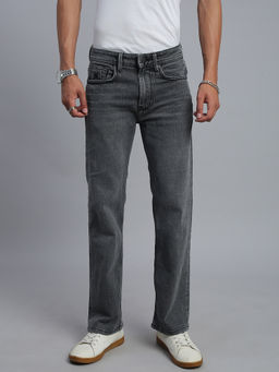 necked - Men Grey Washed Jeans