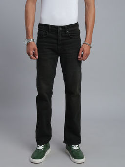 necked - Men Black Vintage Washed Jeans