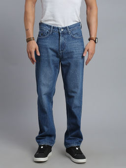 necked - Men Mild Blue Washed Straight Fit Jeans