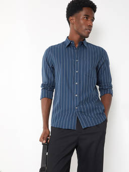 max - Men Striped Slim Shirt