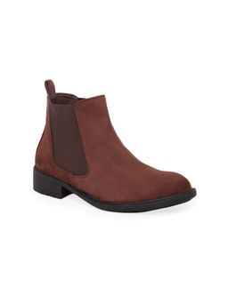 ROCIA - By Regal Brown Women Solids Suede Boots