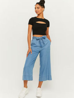 TALLY WEiJL - Medium Blue Indigo Wash Women Lyocell Pant