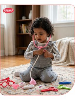 Chanak - 10-Piece Doctor Play Set with Led Instruments-Pink