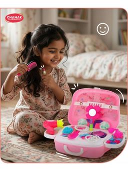 Chanak - 23-Piece Beauty Role Play Set with Trolley-Pink