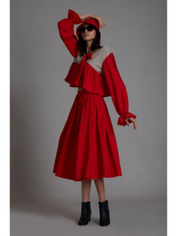 Mati - Red And Beige Bow (Set of 2)