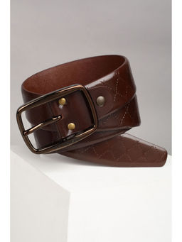 Van Heusen - Men Brown Textured Casual Belt