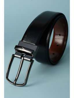 Van Heusen - Men Black & Brown Textured Formal Belt