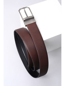 Van Heusen - Men Brown & Black Textured Formal Belt
