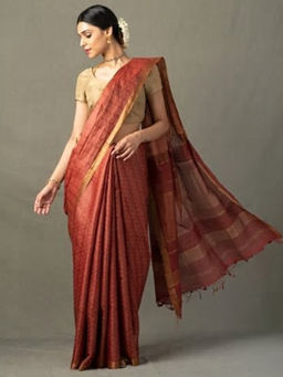 Fabindia - Silk Tussar Striped Sari