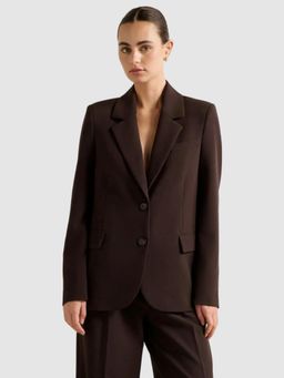 Forever New - Women Briony Brown Solid Blazer