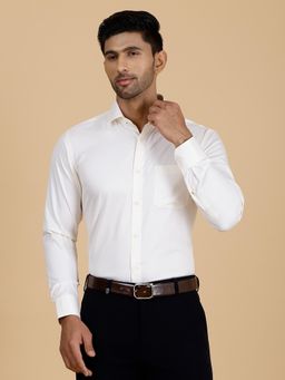 Greenfibre - Men's Light Yellow Slim Fit Formal Shirt