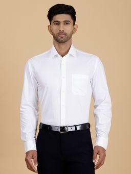 JadeBlue - Men's White Cotton Regular Fit Formal Shirt