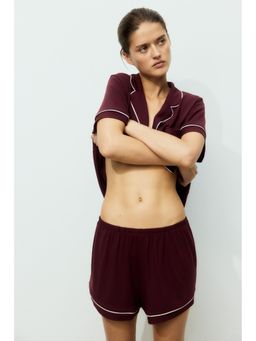H&M - Women Red Viscose-Blend Pyjamas