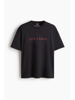 H&M - Men Multi-Color Loose Fit Vintage-Look Printed T-Shirt