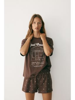 H&M - Women Brown Printed Pyjamas