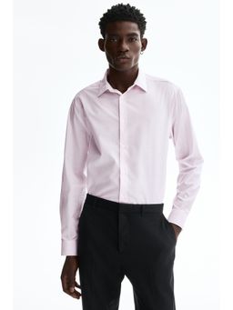H&M - Men Pink Slim Fit Easy-Iron Shirt