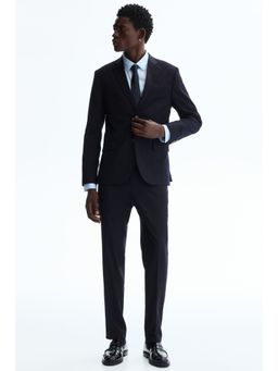 H&M - Men Blue Slim Fit Suit Trousers