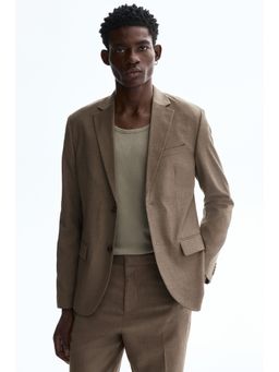 H&M - Men Beige Regular Fit Single-Breasted Jacket