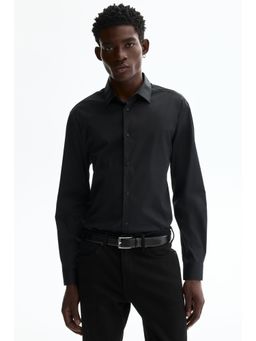 H&M - Men White Slim Fit Stretch Shirt