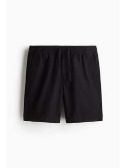 H&M - Men Black Regular Fit Canvas Shorts