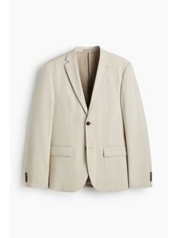 H&M - Men Beige Slim Fit Single-Breasted Jacket