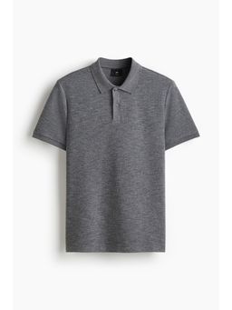 H&M - Men Grey Slim Fit Polo Shirt
