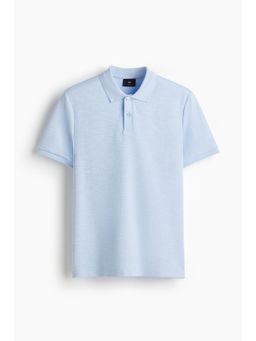H&M - Men Blue Slim Fit Polo Shirt