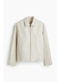 H&M - Men Beige Regular Fit Linen-Blend Jacket