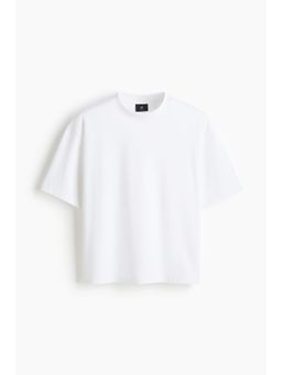 H&M - Men White Loose Fit Boxy-Style T-Shirt