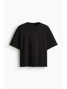 H&M - Men Black Loose Fit Boxy-Style T-Shirt