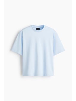 H&M - Men Blue Loose Fit Boxy-Style T-Shirt