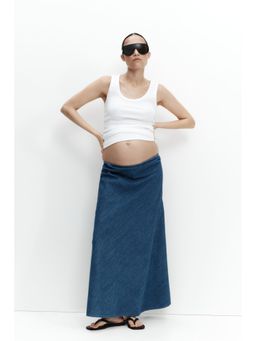 H&M - Women Blue MAMA Midi Skirt