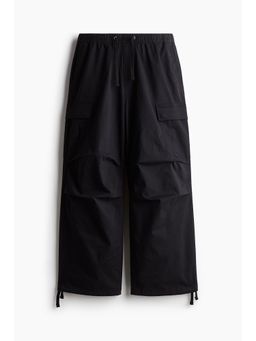 H&M - Men Black Loose Fit Cargo Trousers