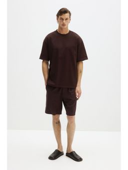 H&M MOVE - Men Brown Cooling Relaxed Fit T-Shirt