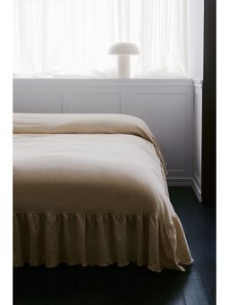 H&M - Beige Linen-Blend Bedspread