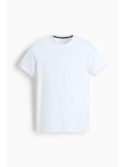 H&M - Men White Compression Fit Sports T-Shirt With Drymove