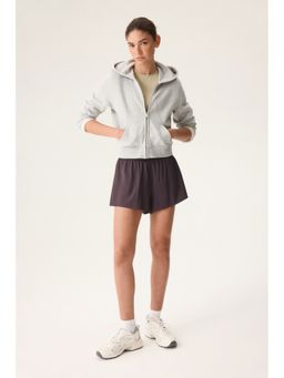 H&M - Women Purple Layered Sports Shorts With Pocket