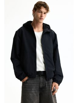 H&M - Men Black Water-Repellent Nylon Windbreaker