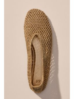 H&M - Women Gold Braided Ballet Flats
