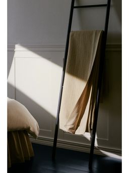 H&M - Beige Textured Cotton-Blend Bed Throw