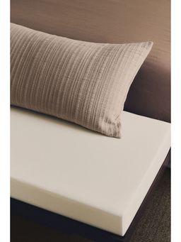 H&M - Beige Quilted Cotton Cushion Cover