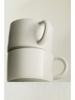H&M - Beige 2-Pack Reactive-Glaze Stoneware Mugs