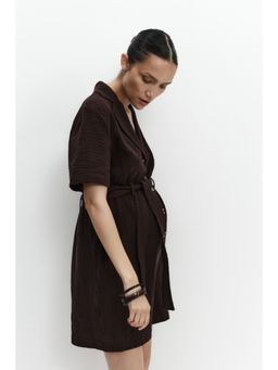 H&M - Women Brown MAMA Cotton Muslin Playsuit