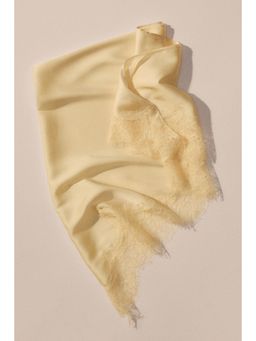 H&M - Women Yellow Lace-Trimmed Triangle Scarf