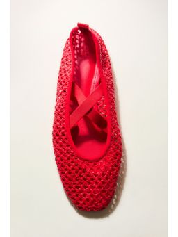 H&M - Women Red Braided Ballet Flats
