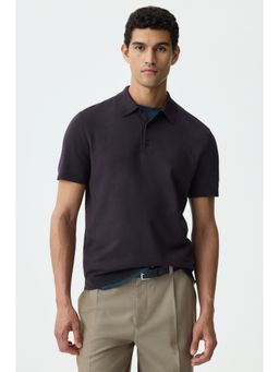 H&M - Men Brown Regular Fit Polo Shirt