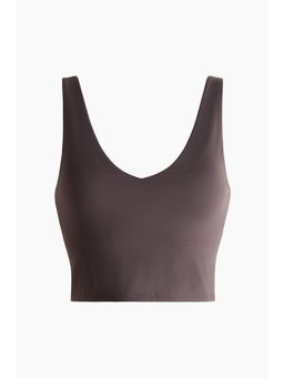 H&M - Women Brown Integral-Bra Sports Top With Sculptmove