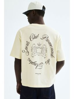 H&M - Men Yellow Relaxed Fit Printed T-Shirt
