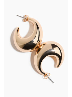 H&M - Women Gold Drop-Shaped Hoop Earrings