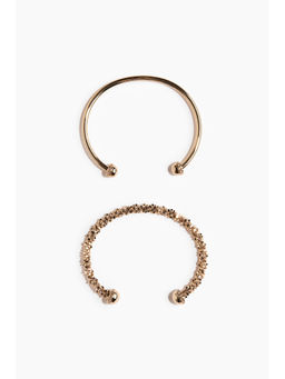 H&M - Women Gold 2-Pack Cuff Bracelets